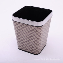 Carré de luxe en similicuir Open Top Trash Can